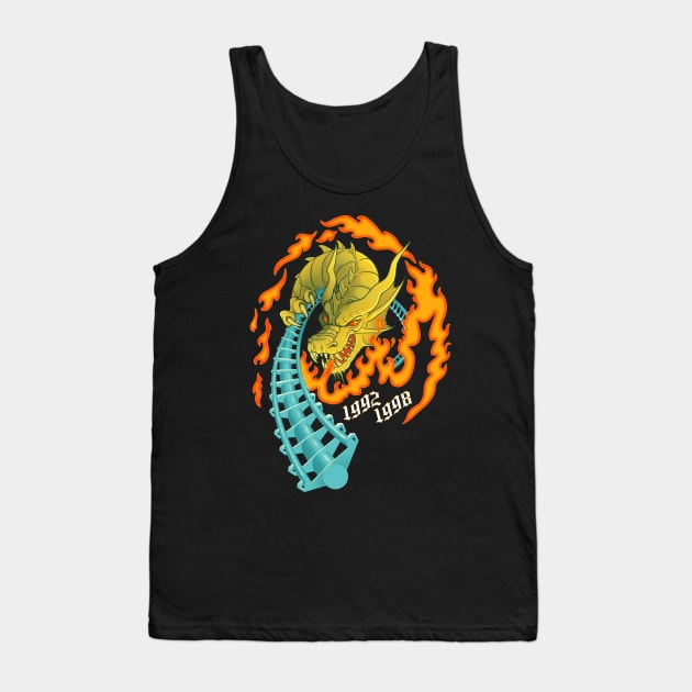 UP IN FLAMES - Drachen Fire Roller Coaster Busch Gardens Tank Top by JFells